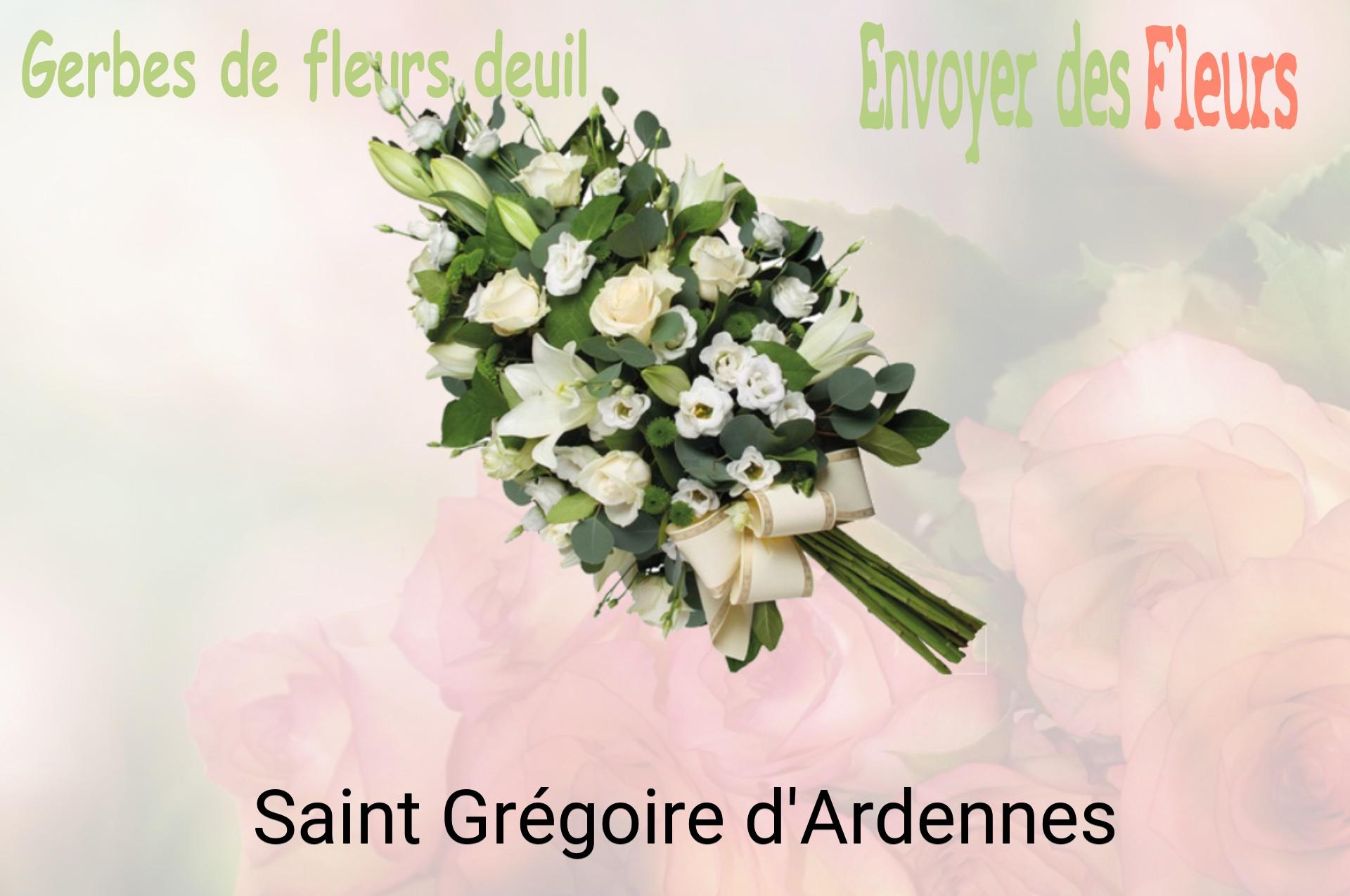 Gerbe de fleurs de deuil livrée à Saint-Grégoire-d'Ardennes